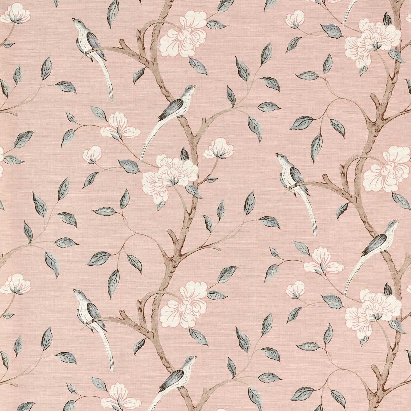 Eleonora Print Tuscan Pink Fabric by Zoffany