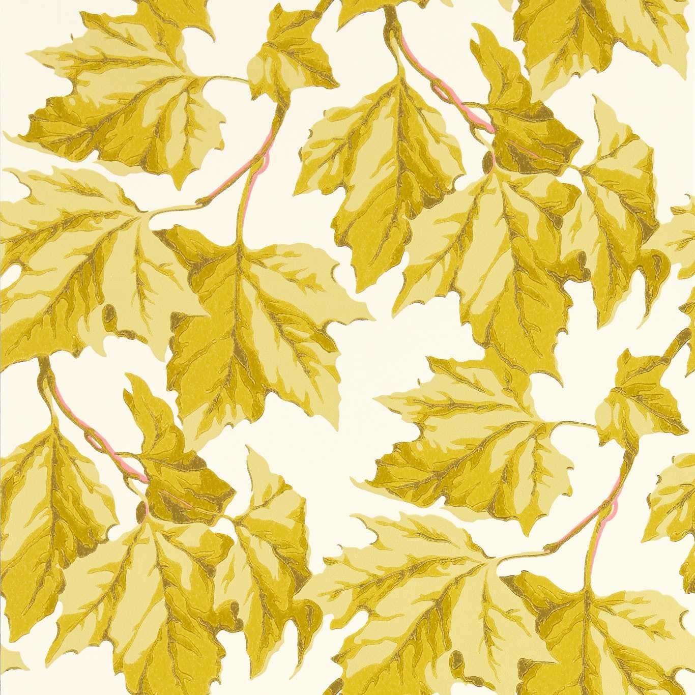 Dappled Leaf Citrine Fabric by Harlequin