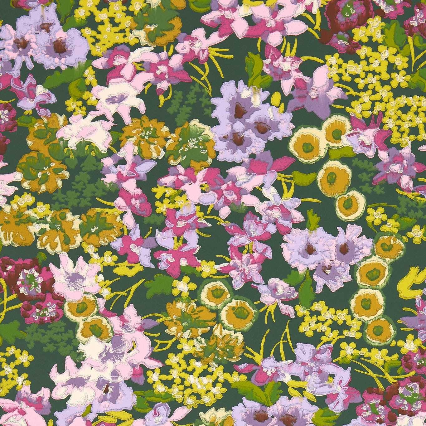 Wildflower Meadow Emerald/Amethyst/Peridot Fabric by Harlequin