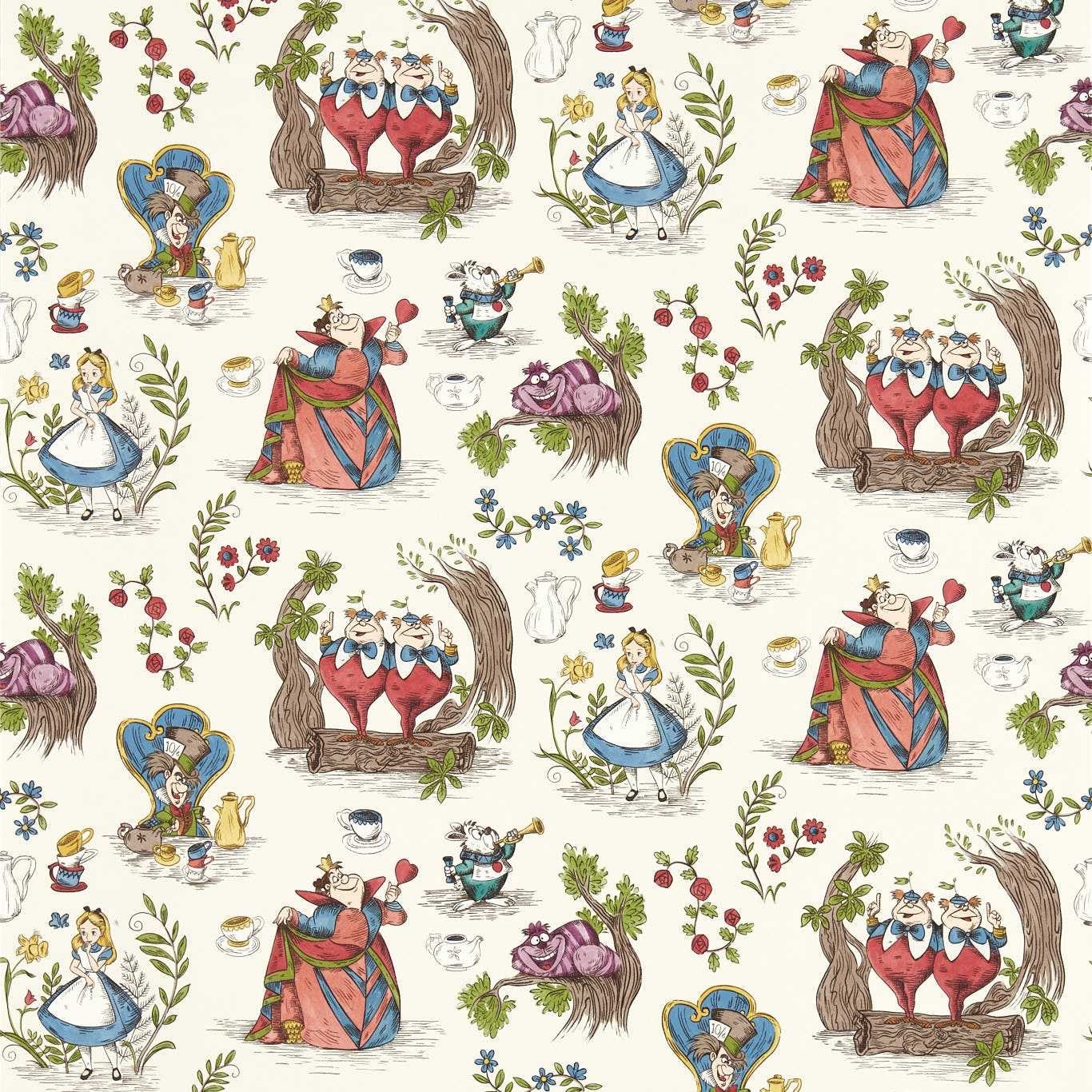 Alice In Wonderland Hundreds & Thousands Fabric by Sanderson