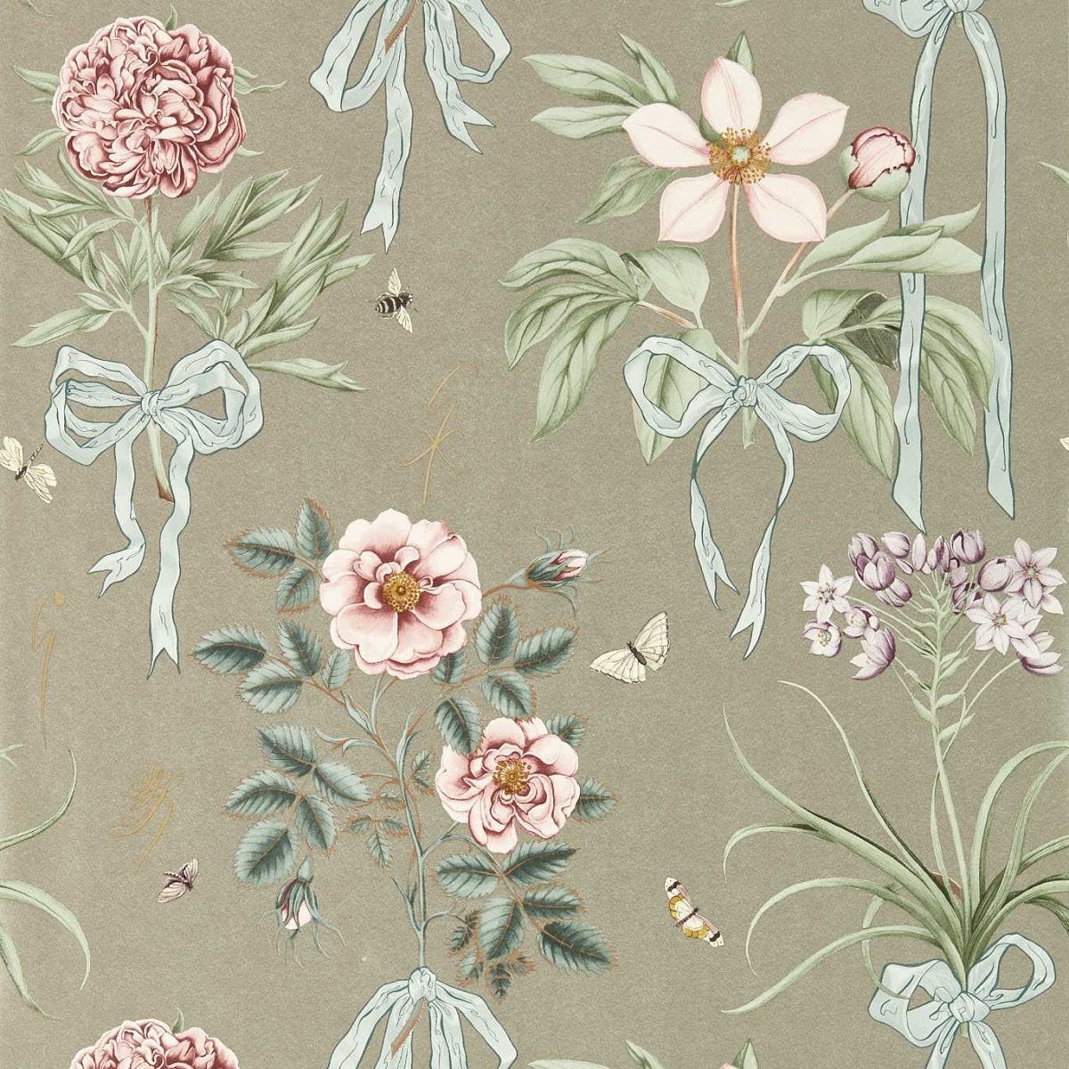 Cupids Beau Florin/Madder Fabric by Sanderson