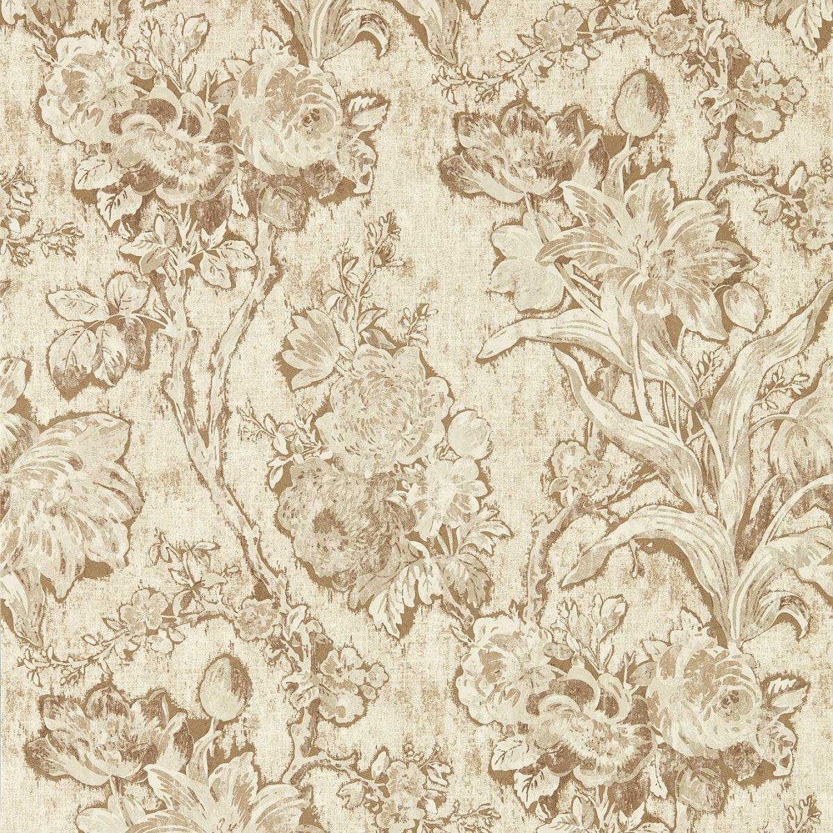 Fringed Tulip Toile Jute Fabric by Sanderson