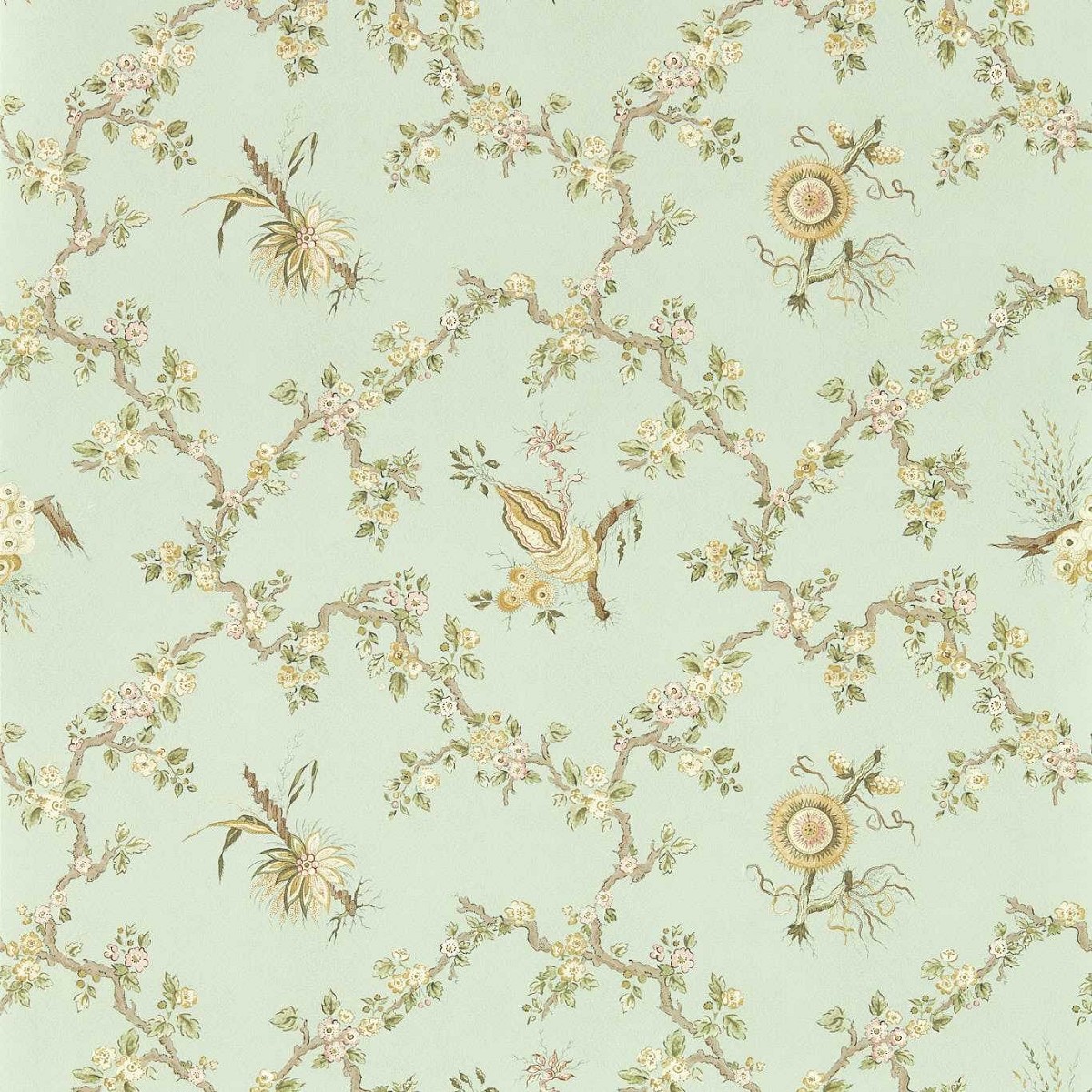 Trelliage Aphrodite/Blush Fabric by Sanderson