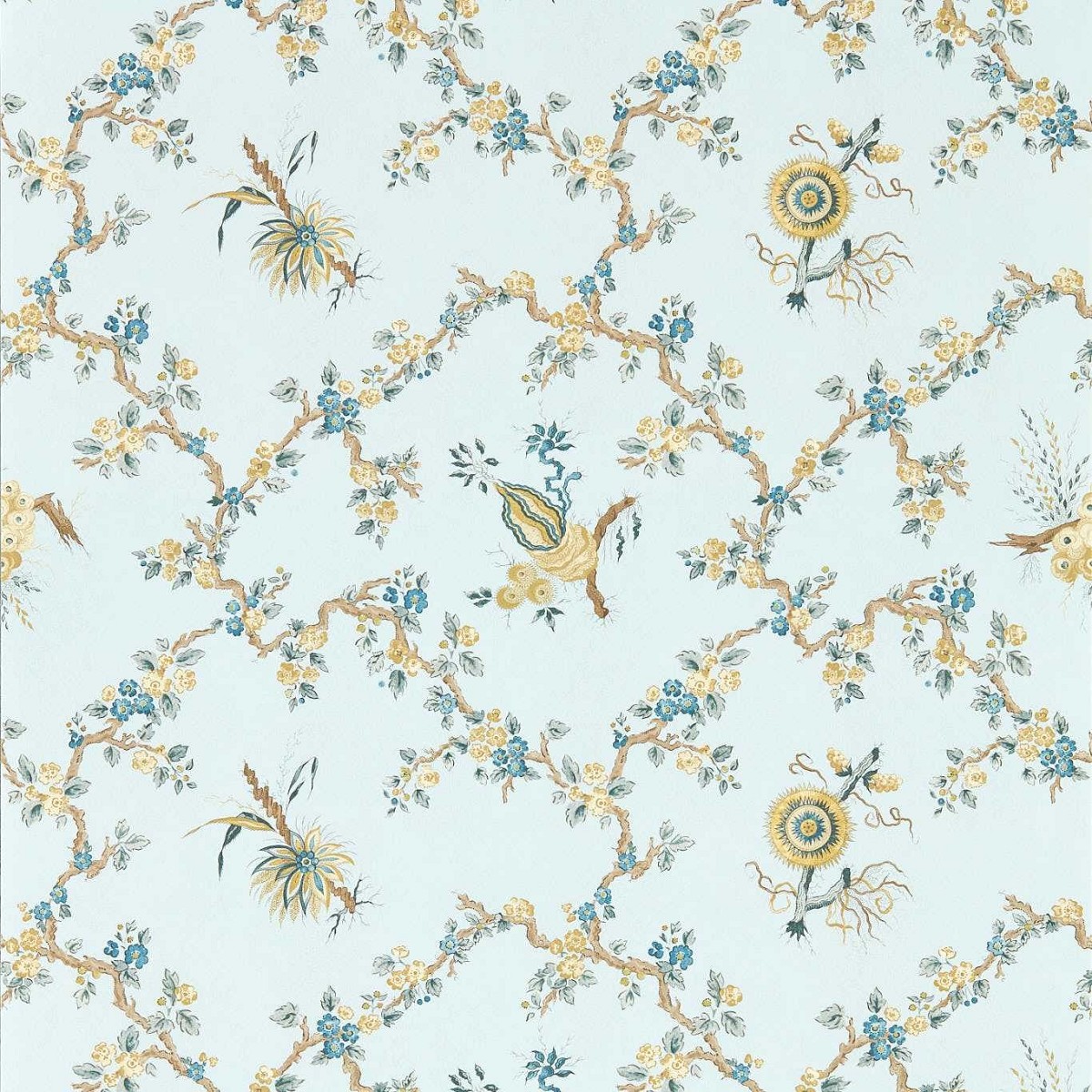 Trelliage Primrose/Danbury Fabric by Sanderson