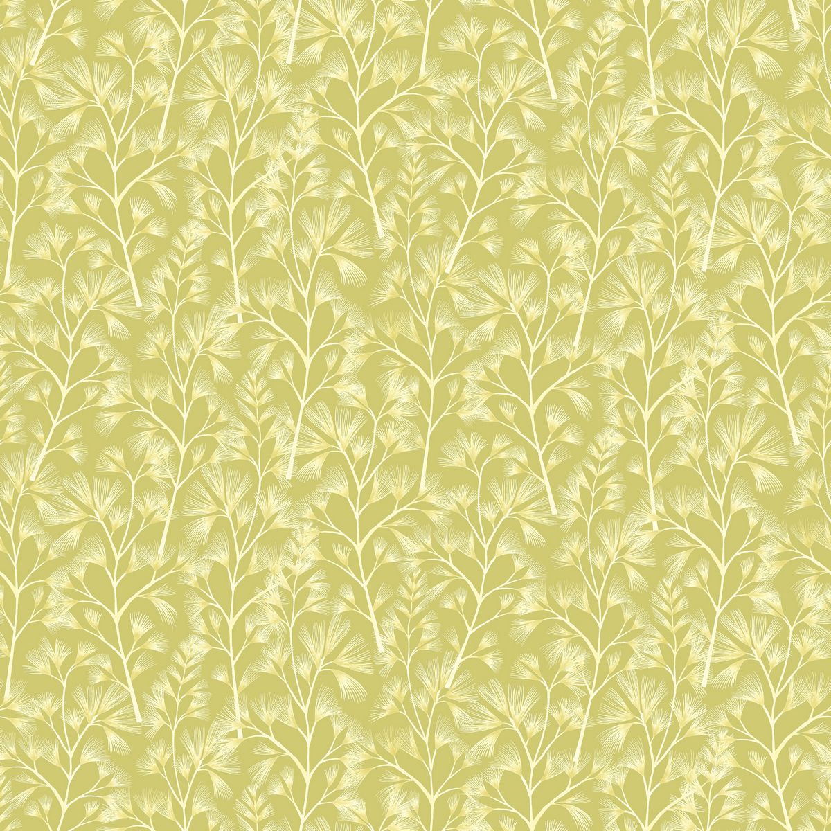 Arabella Chartreuse Fabric by Ohpopsi