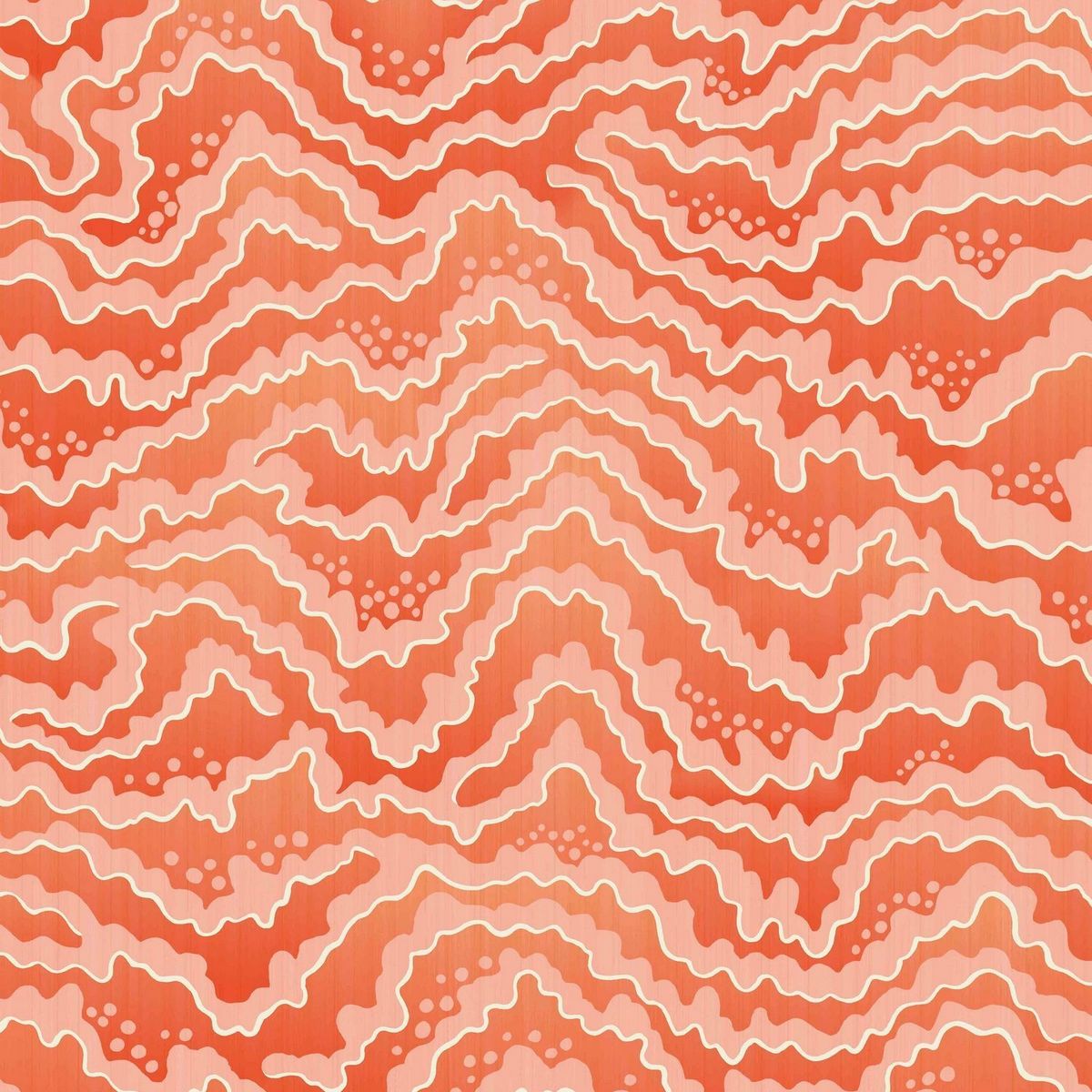 Contour Pumpkin Fabric by Ohpopsi