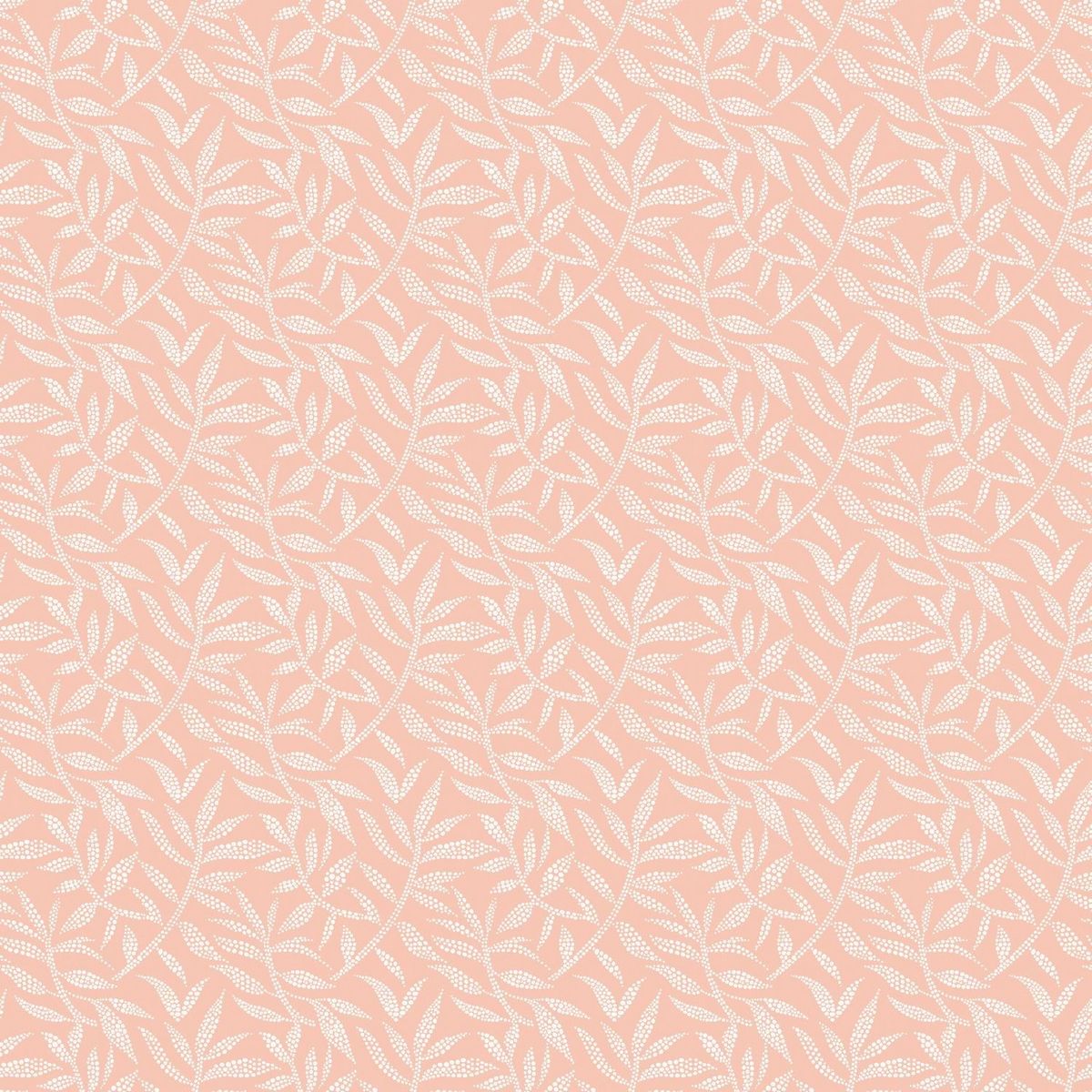 Dotty Leaf Apricot Fabric by Ohpopsi