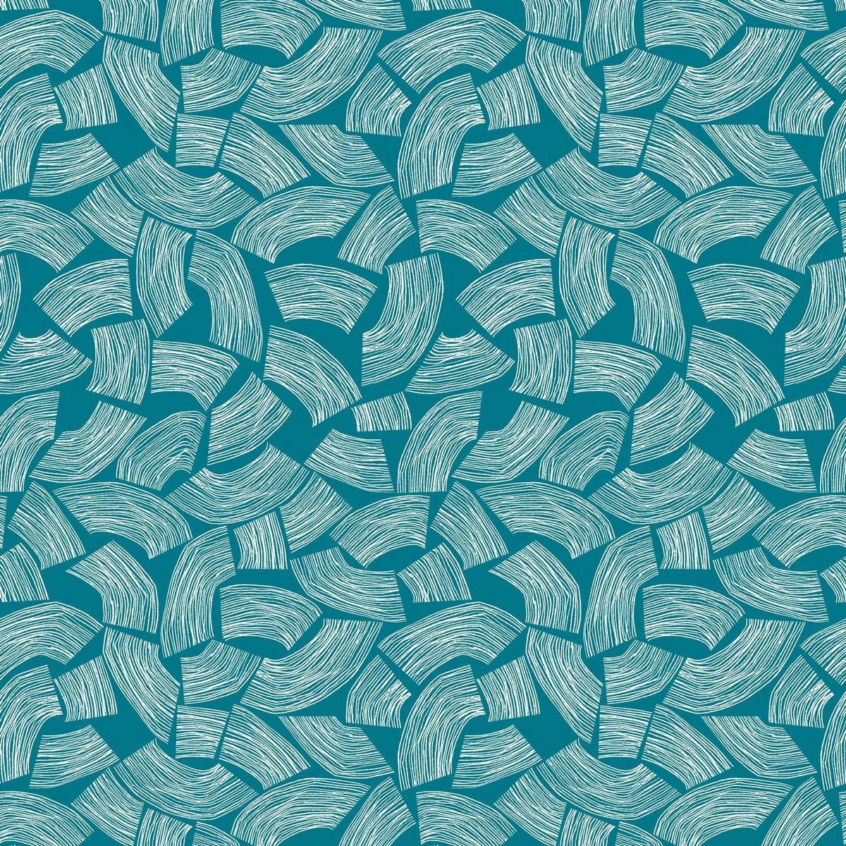 Elements Teal Fabric by Ohpopsi