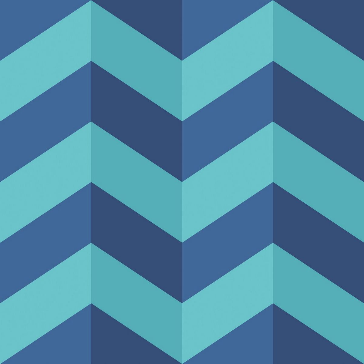 Illusion Chevron Cerulean Mix Fabric by Ohpopsi