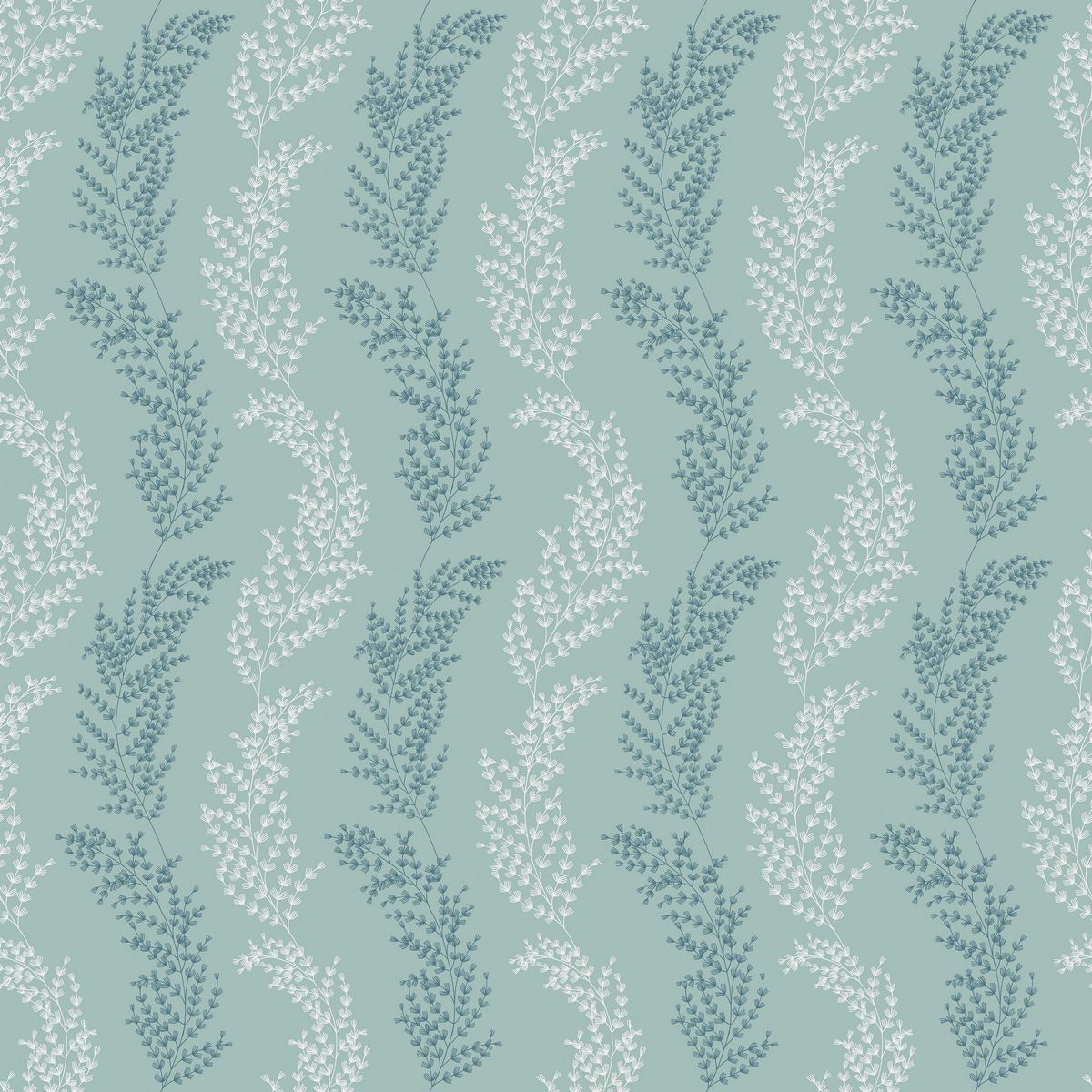 Mimosa Trail Teal Fabric by Ohpopsi