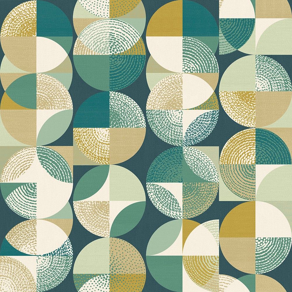 Orb Spruce Fabric by Ohpopsi