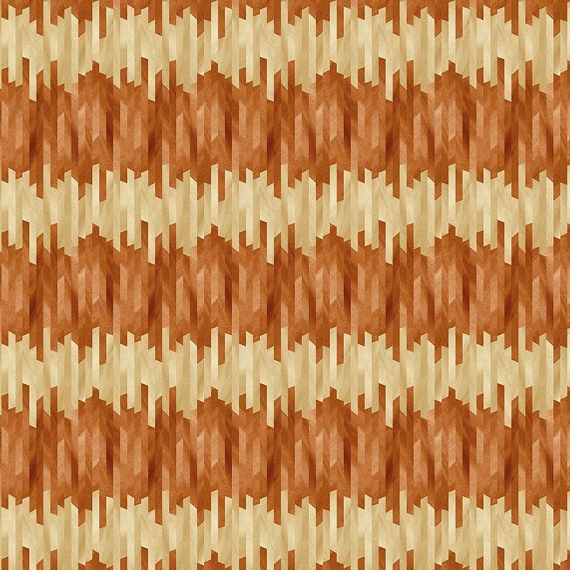 Strata Hot Ginger Fabric by Ohpopsi