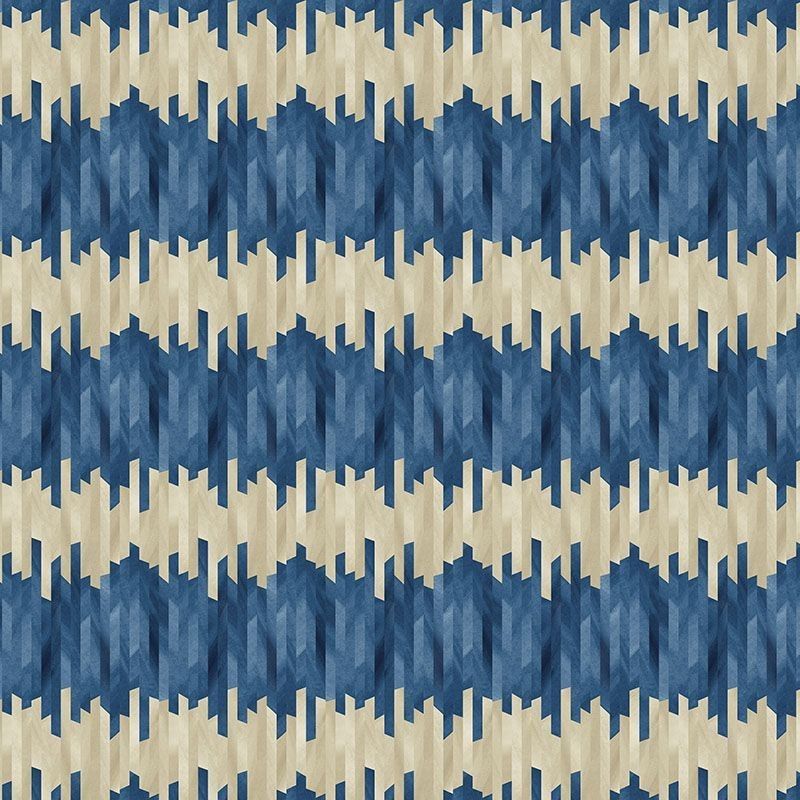 Strata Indigo Fabric by Ohpopsi