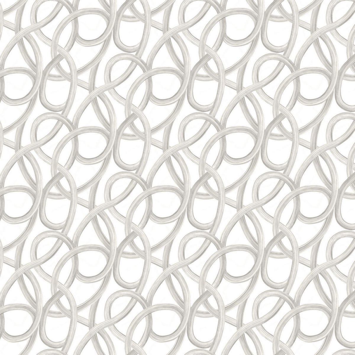 Twisted Geo Silver Fabric by Ohpopsi