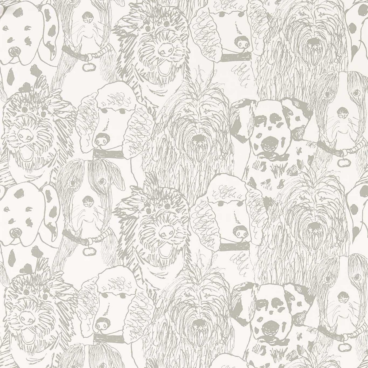 Doggy Day Care Shadow Fabric by Scion