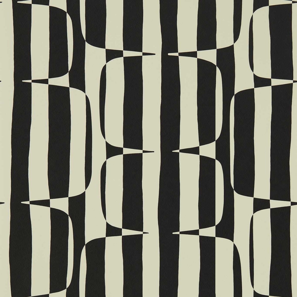 Lohko Stripe Liquorice Fabric by Scion