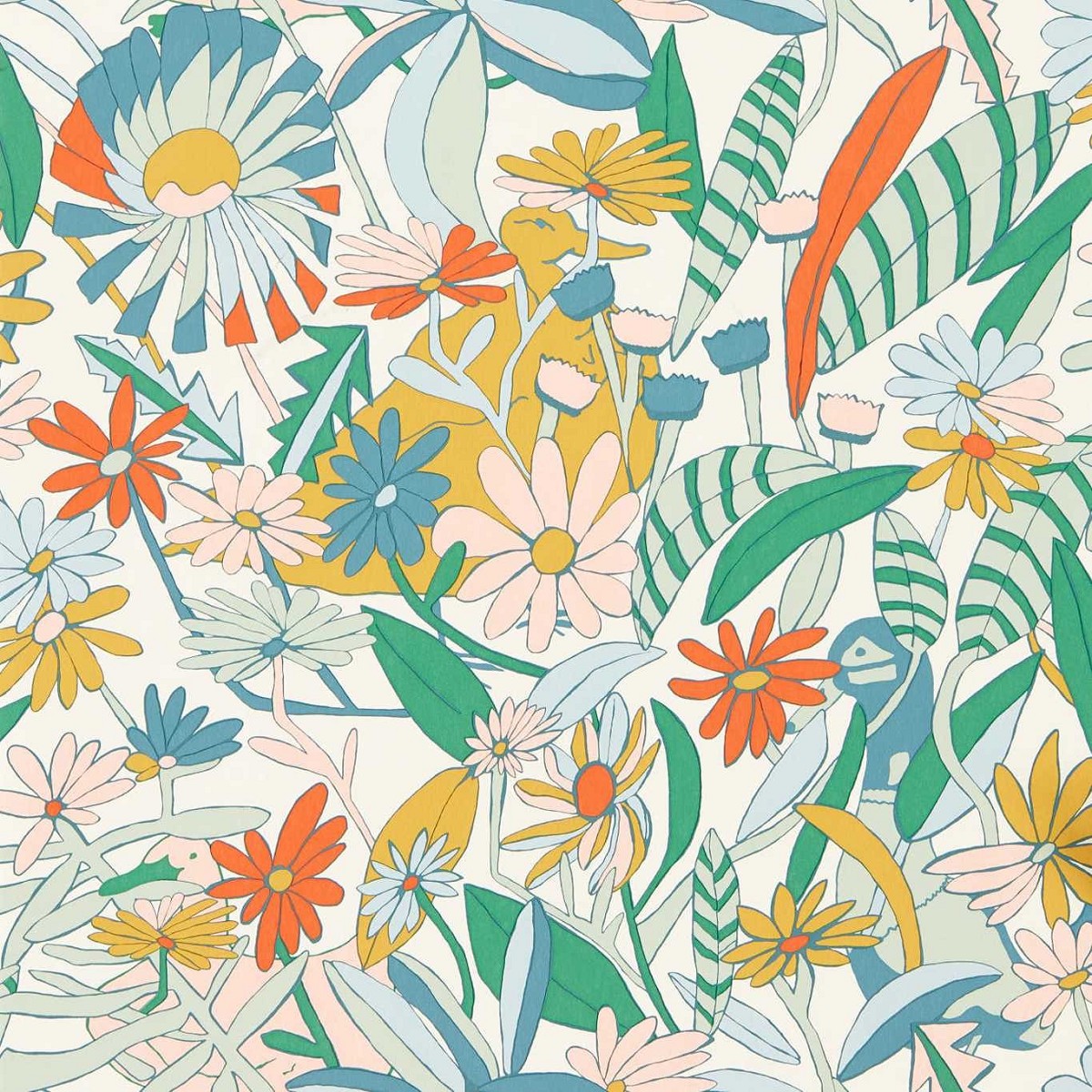 River Wander Sherbet Fabric by Scion