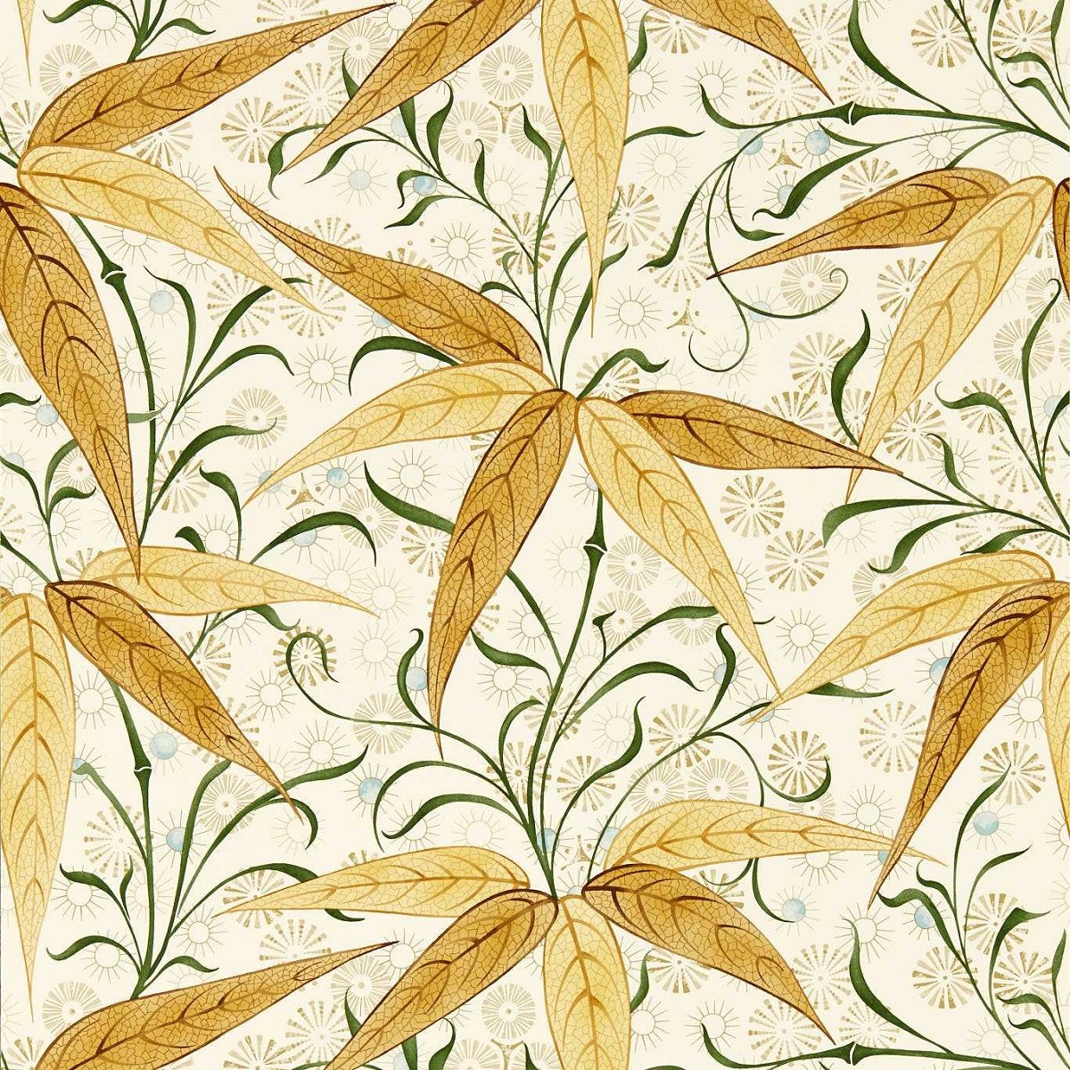 Bamboo Sunflower Fabric by William Morris & Co.